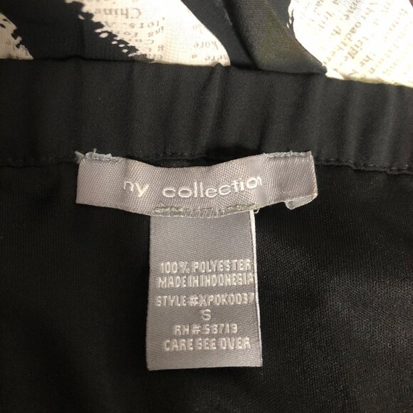 NY Collection Skirt Womens Size Small Abstract Pleated Asymmetrical Artistic - Picture 6 of 8